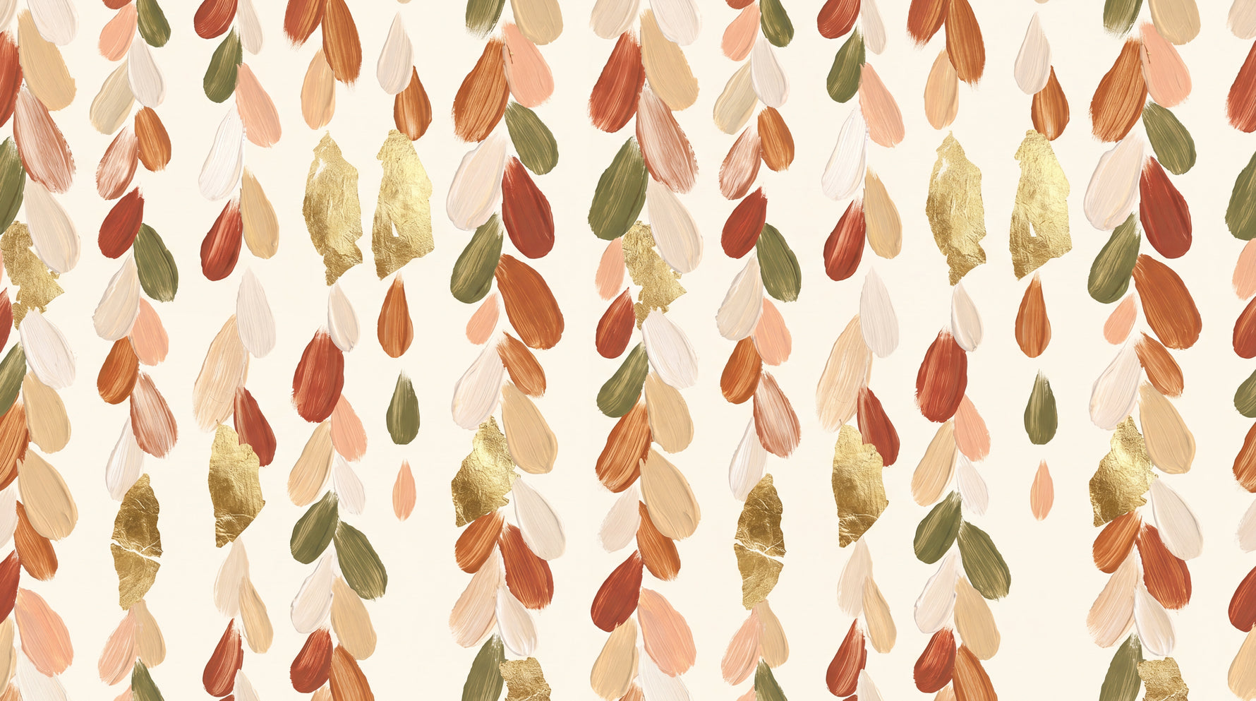 Painted Cascade - Beige Abstract Wallpaper - Minimalist Geometric Peel and Stick Wall Mural - Design