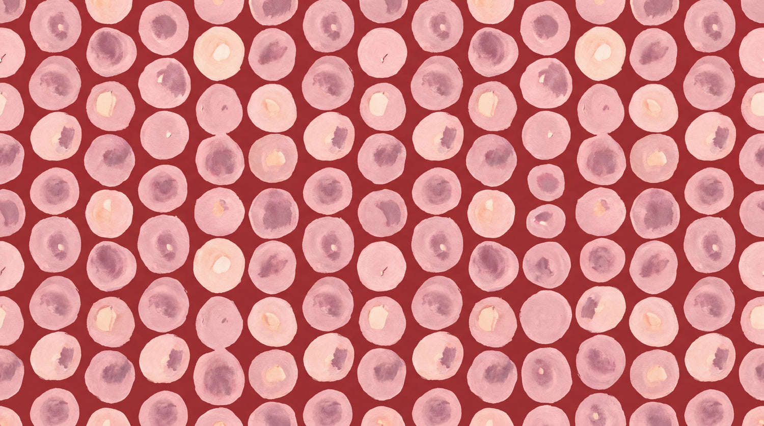 Painted Pebbles Red Pink Wallpaper - Abstract Light Pink Rose Minimalist Peel and Stick Mural - Design