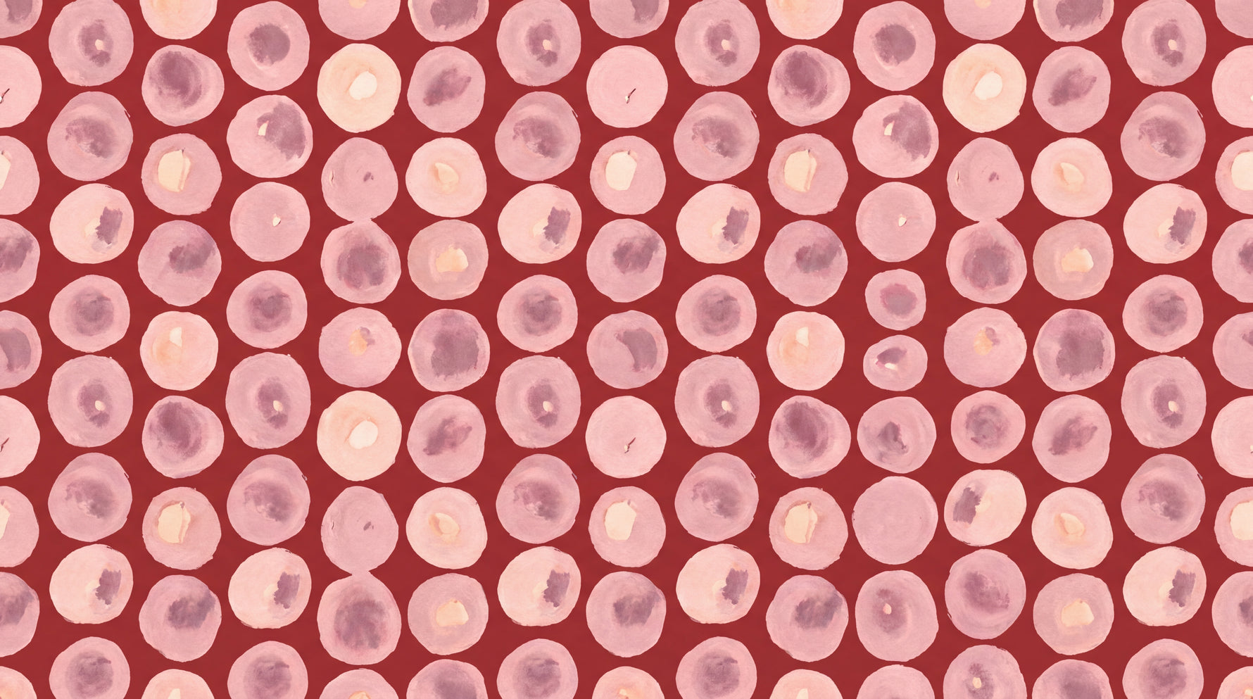 Painted Pebbles Red Pink Wallpaper - Abstract Light Pink Rose Minimalist Peel and Stick Mural - Design