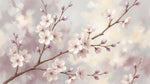 Petal Reverie - Pastel Cherry Blossom Wallpaper - Pink Floral Peel and Stick Botanical Mural - Design