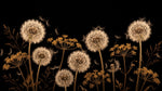 Pollen Drift Dark Floral Wallpaper - Black Flower Wallpaper Peel and Stick Wall Mural Aesthetic - Design