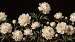 Porcelain Hush Dark Floral Wallpaper - Vintage Flower Wall Mural Peel and Stick - Design