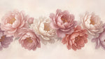 Porcelain Reverie Pink Floral Wallpaper - Vintage Botanical Pink Flower Wall Mural Peel and Stick - Design