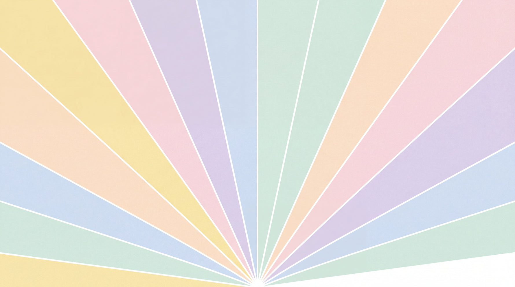 Prism Meadow Glow Pastel Kids Wallpaper for Nursery - Minimalist Geometric Radial Peel and Stick Wall Mural - Design
