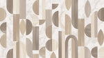 Quiet Forms - Beige Abstract Wallpaper - Geometric Minimalist Marble Peel and Stick Mural - Design