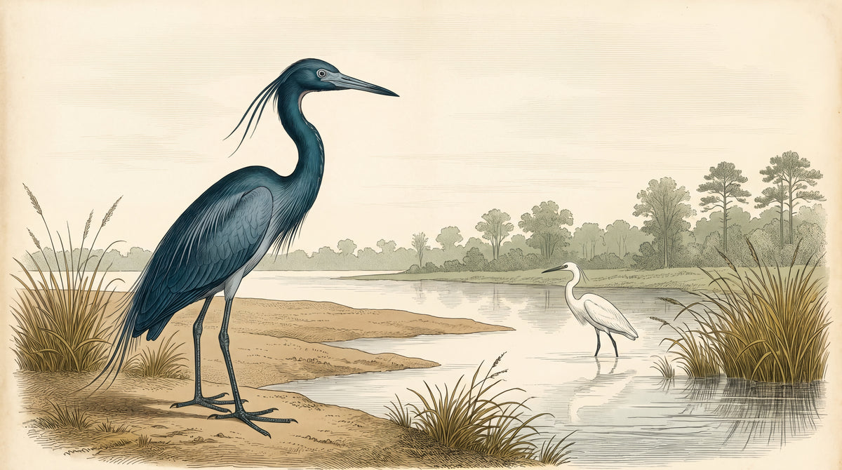 Reedwater Quietude Beige Animal Wallpaper - Wetland Scenery Landscape Wall Mural Peel and Stick - Design