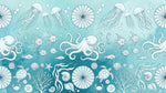 Saltwater Hymn Blue Ocean Wallpaper - Sea Wave Peel and Stick Wall Mural - Design