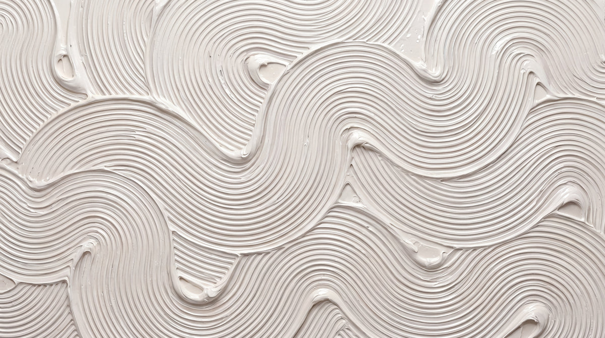Sculpted Currents - White Abstract Wallpaper - Minimalist Geometric Wall Mural Peel and Stick - Design