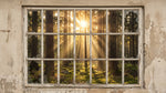 Shattered Pane Beige Forest Wallpaper - Rustic Woodland Wallpaper Peel and Stick Wall Mural - Design