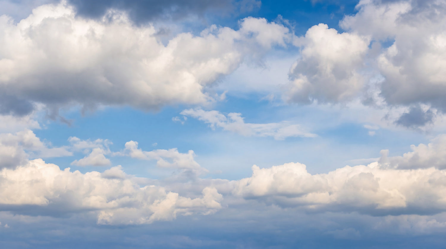 Soft Horizon Blue Cloud Wallpaper - Light Blue Sky Peel and Stick Wall Mural - Design