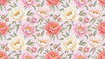 Soft Plume Pink Flower Wallpaper - Light Pink Floral Peel and Stick Aesthetic Wall Mural - Design