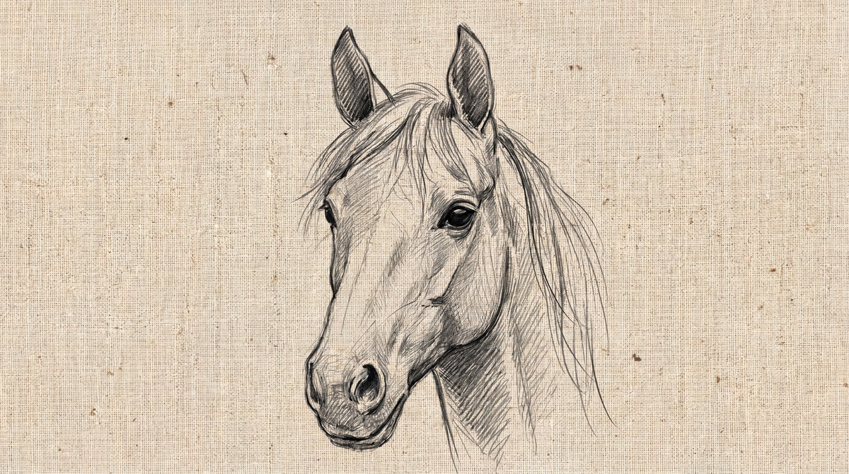 Stable Muse Beige Horse Wallpaper - Beige Animal Wallpaper Peel and Stick - Design