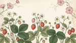 Strawberry Briar Green Floral Wallpaper - Greenery Pink Flower Country Rose Peel and Stick Mural - Design