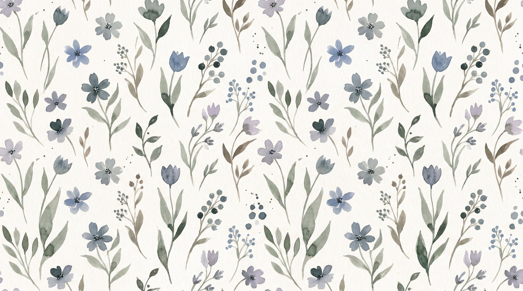Sundew Whisper Blue Floral Wallpaper - Light Blue Flower Wall Mural Peel and Stick - Design