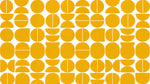 Sunlit Hemispheres Yellow Abstract Wallpaper - Geometric Minimalist Retro Peel and Stick Wall Mural - Design