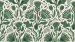 Thistle Folk Green Floral Wallpaper - Sage Green Flower Peel and Stick Wall Mural - Design