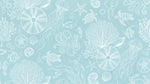 Tidal Whispers - Blue Ocean Wallpaper Peel and Stick - Aqua Sea Wallpaper Coastal Wave Mural - Design