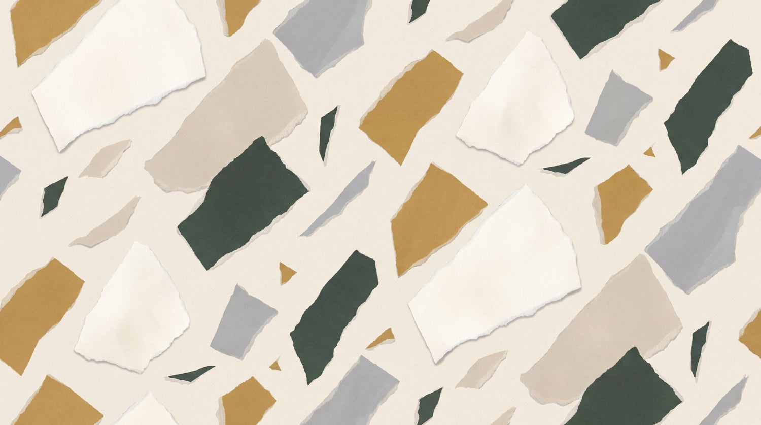 Torn Fragments - Beige Abstract Wallpaper - Geometric Minimalist Peel and Stick Wall Mural - Design