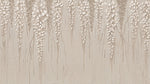 Trailing Vines Beige Floral Wallpaper - Vintage Botanical Flower Wall Mural Peel and Stick - Design