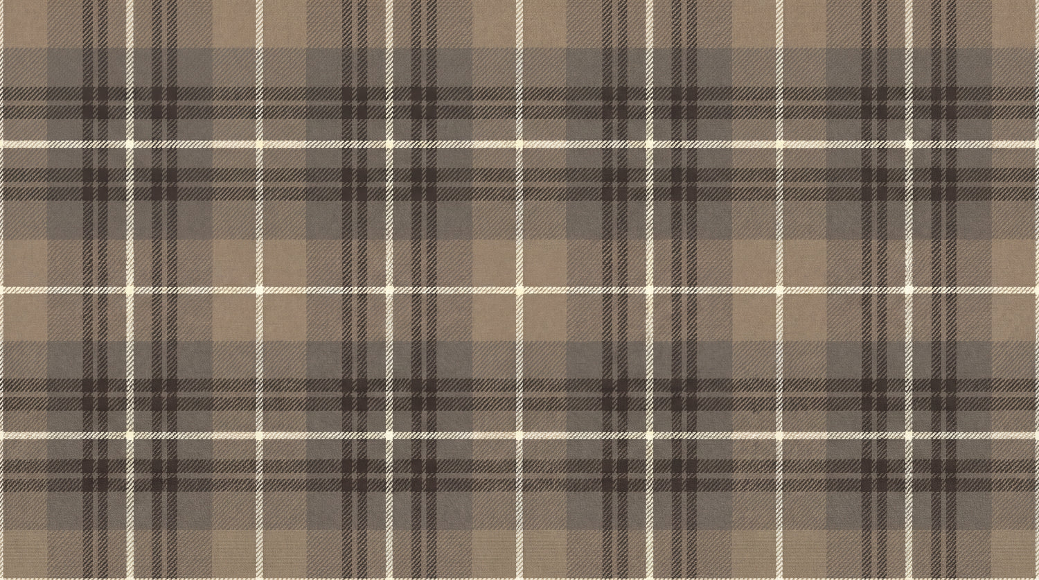Tweed Hush Brown Wallpaper Vintage - Beige Cream Plaid Peel and Stick Wall Mural - Design