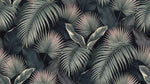 Twilight Frondery Green Tropical Wallpaper - Dark Green Palm Tree Jungle Botanical Leaf Peel and Stick - Design