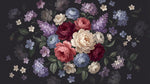 Velvet Nocturne Dark Floral Wallpaper - Dark Red Rose Aesthetic Peel and Stick Wall Mural - Design
