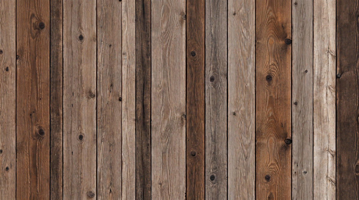 Weathered Plank Brown Wood Wallpaper - Rustic Wood Panel Wallpaper Peel and Stick Wood Effect Mural - Design
