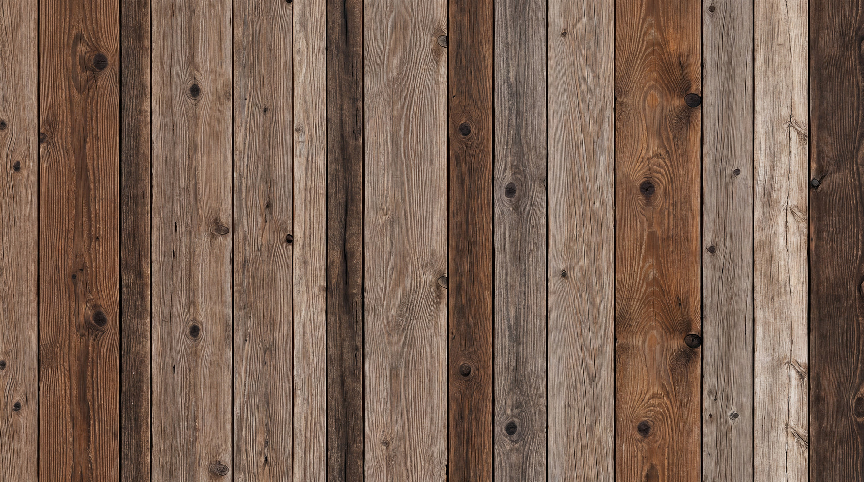 Weathered Plank Brown Wood Wallpaper - Rustic Wood Panel Wallpaper Peel and Stick Wood Effect Mural - Design