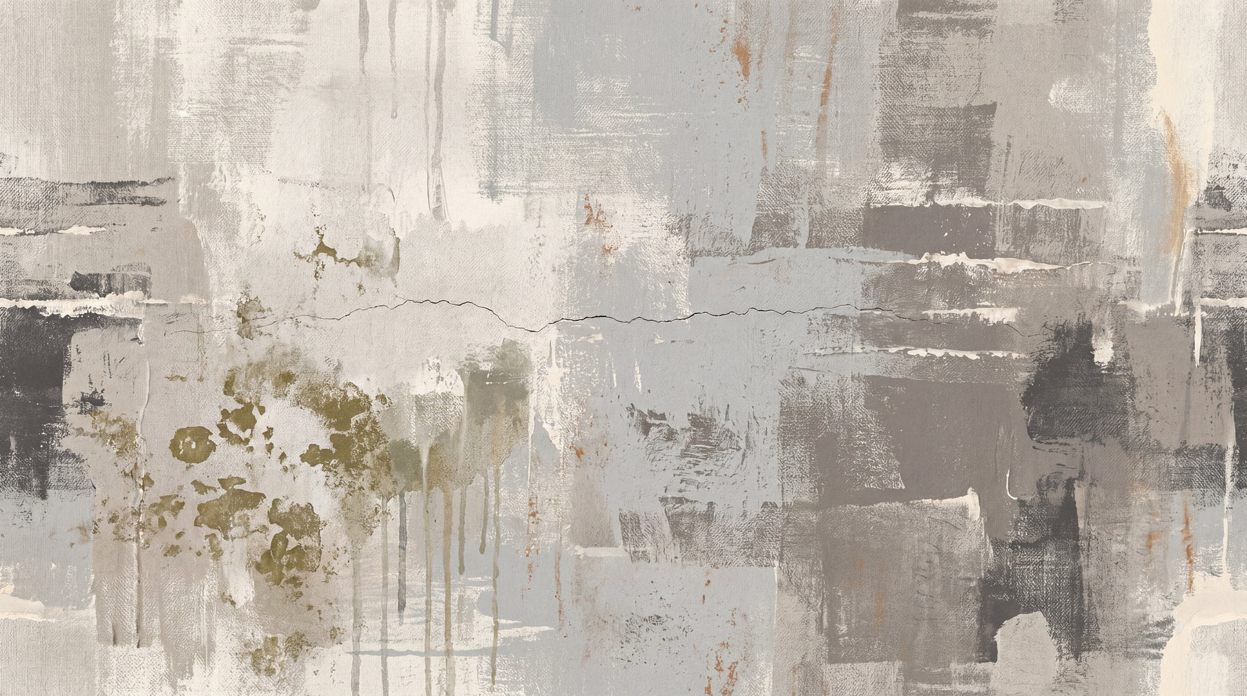 Weathered Plaster Gray Abstract Wallpaper - Minimalist Geometric Peel and Stick Wall Mural - Design