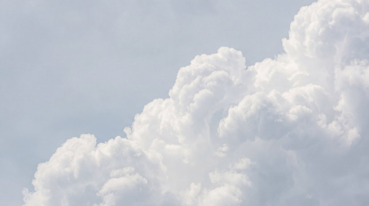 Weightless Hush White Cloud Wallpaper - Sky Wallpaper Blue Sky Minimalist Peel and Stick Wall Mural - Design