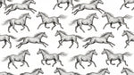 Wild Gallop Gray Horse Wallpaper - Animal Wallpaper Peel and Stick 7 Horse Wall Mural - Design