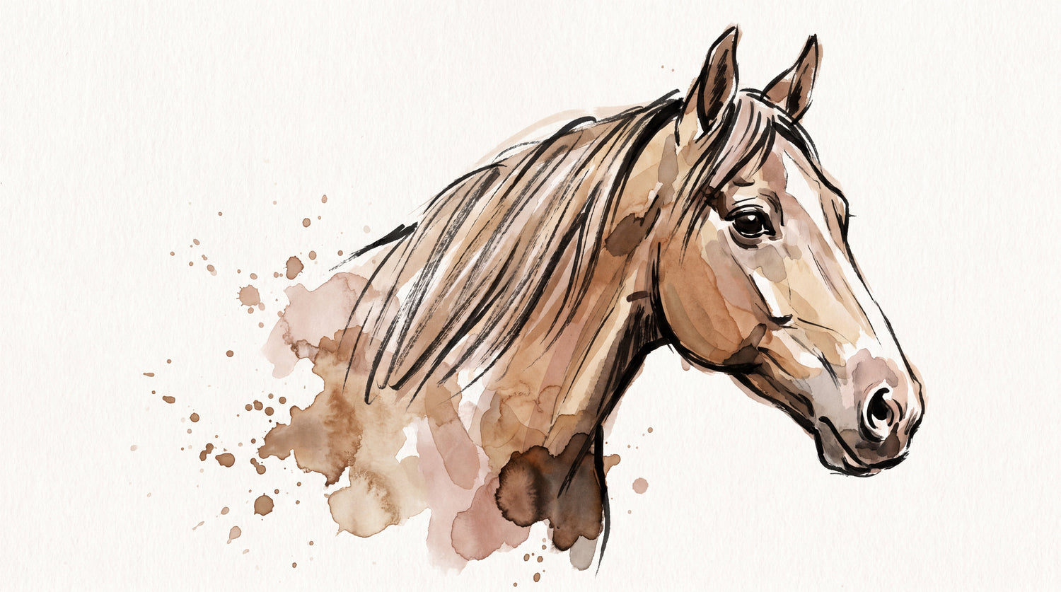 Wild Mare Whisper - Brown Horse Wallpaper - Brown Animal Wallpaper Peel and Stick - Design