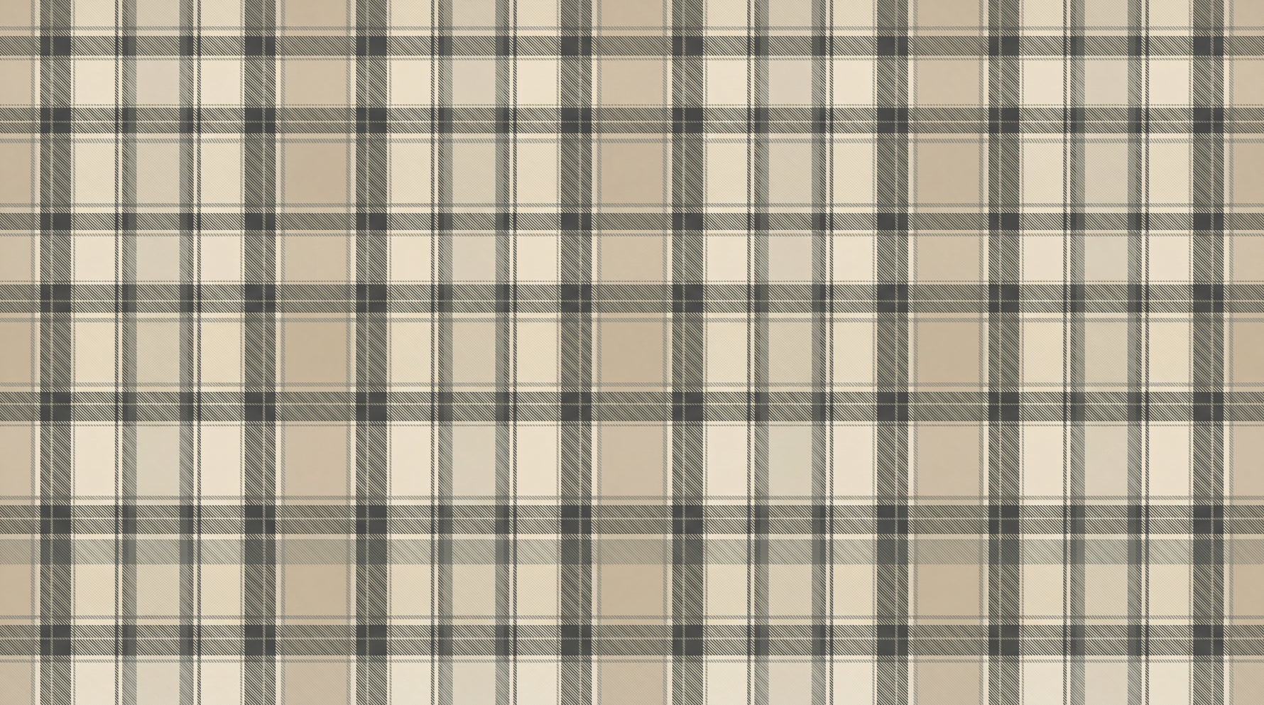 Woven Heritage - Beige Vintage Wallpaper - Cream Gray Plaid Peel and Stick - Design